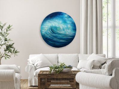 Thalassa seascape wave painting in room