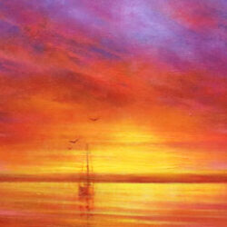 evening splendour seascape sunset print