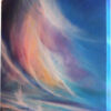 Windswept seascape painting side view