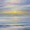 Winter Sunrise seascape painting close up