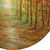 Autumn Trees II woodland landscape painting close up
