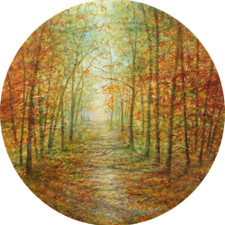 Autumn Trees II woodland landscape painting