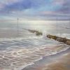 the quiet shore impressionistic seascape painting for sale