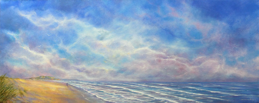 Summer Days seascape beach painting for sale