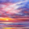 Summer Storm seascape sunset painting for sale