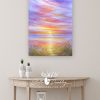 Summer Sunset seascape beach painting above table