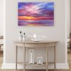 Sunset Storm painting above sofa