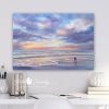 Sunset seascape painting for sale, an evening walk, above desk