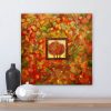 Autumn Tapestry trees painting for sale in room