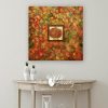 Autumn Tapestry trees painting above table